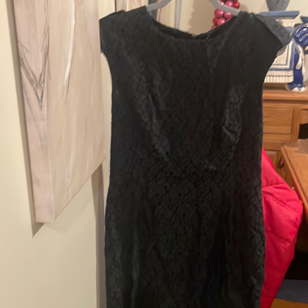 Beautiful Benetton black floral lace cocktail dress